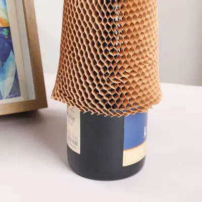 NOUĂ Ambalaje de sticlă Design: mânecă de sticlă de hârtie cu fagure