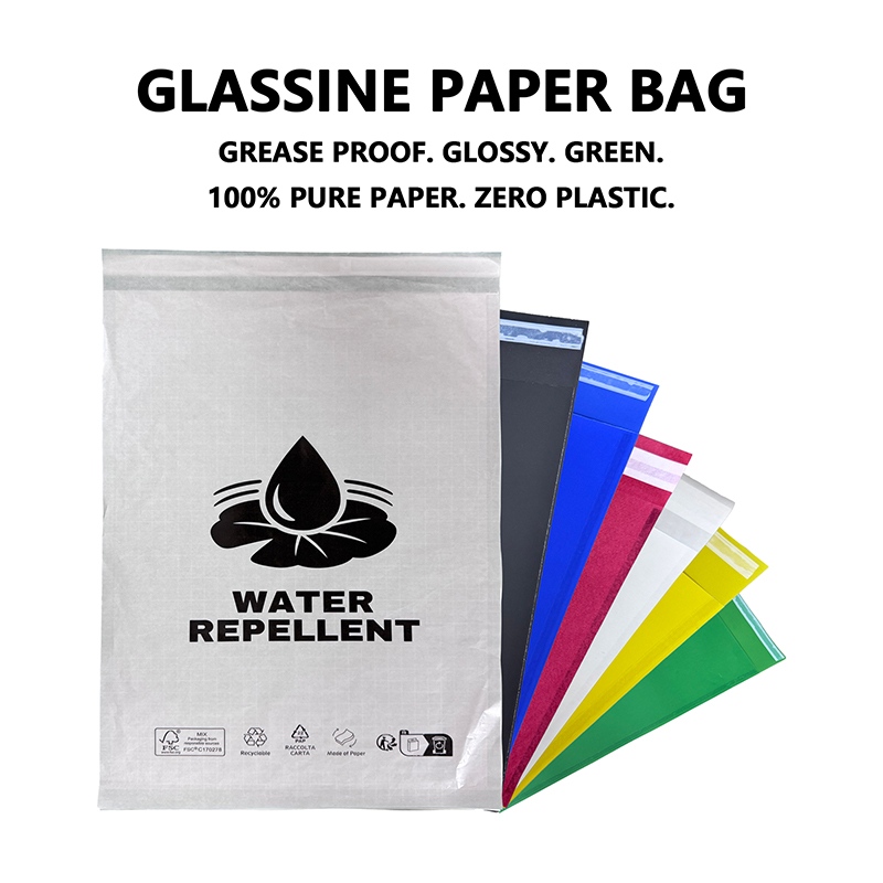 Punga de hârtie personalizată Glassine pentru ambalarea articolelor de îmbrăcăminte ajută mărcile să înlocuiască ambalajele din plastic
