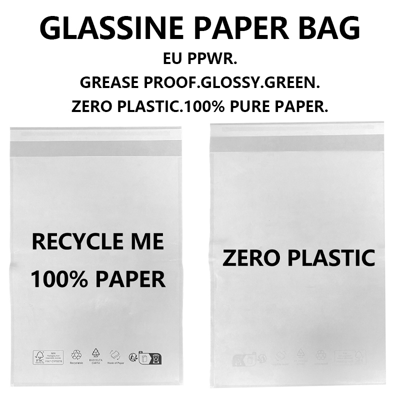 Producător de ambalaje reciclabile personalizate, conform EU PPWR, pungi de hârtie Glassine